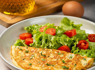 VEGETARIAN OMELETTE - OMELETTE delivery in Brussels and Belgium - repas chauds livrés à domicile